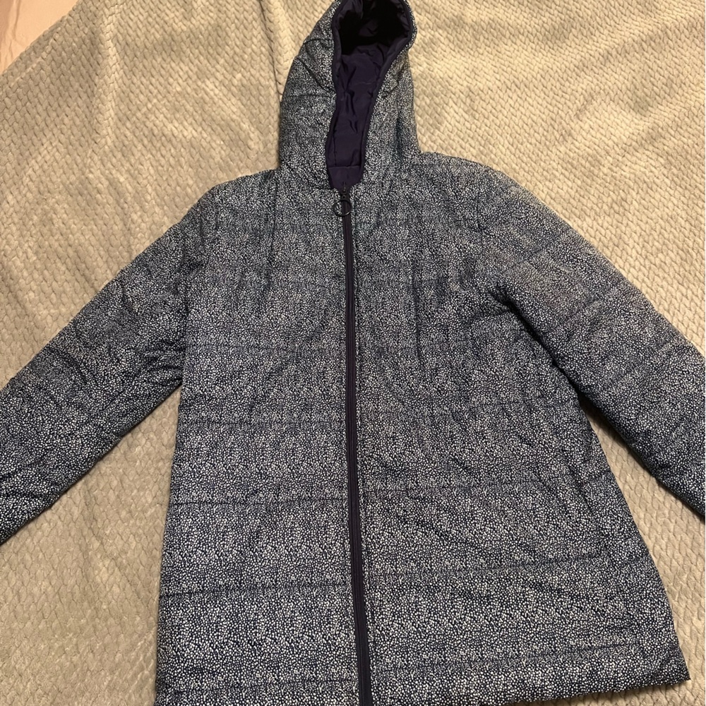 Navy Blue Reversible Puffer Jacket